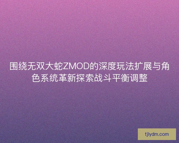 围绕无双大蛇ZMOD的深度玩法扩展与角色系统革新探索战斗平衡调整