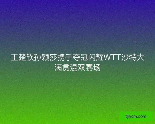 王楚钦孙颖莎携手夺冠闪耀WTT沙特大满贯混双赛场 王楚钦孙颖莎携手夺冠闪耀WTT沙特大满贯混双赛场